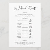 の結婚Welcome Weekend Timeline プログラム (裏面)