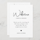 の結婚Welcome Weekend Timeline プログラム (正面/裏面)