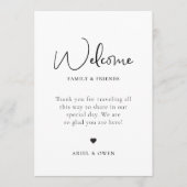 の結婚Welcome Weekend Timeline プログラム (正面)