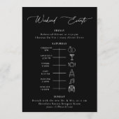 の結婚Welcome Weekend Timeline プログラム (裏面)