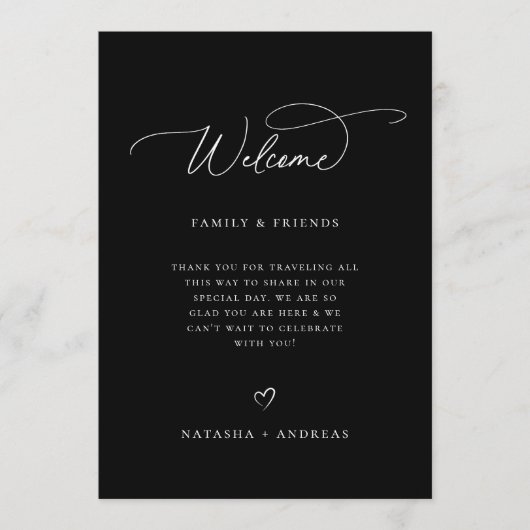 の結婚Welcome Weekend Timeline プログラム (正面)