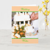 の結婚Wishes Greeting Cardテンプレート カード (黄色い花)