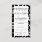 の結婚Wishing Wellとホテルの情報カード エンクロージャーカード (裏面)