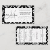 の結婚Wishing Wellとホテルの情報カード エンクロージャーカード (正面/裏面)