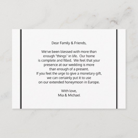 の結婚Wishing Well金融カーカスタムド エンクロージャーカード (正面)