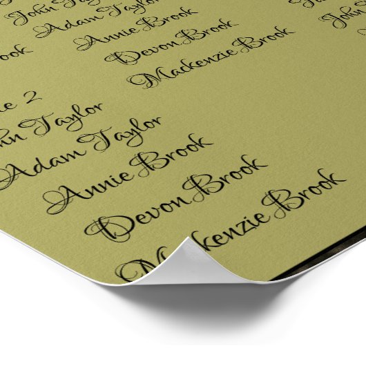 の結婚Wonderland Table Plan ポスター (角)