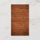 の結婚Wood Photo素朴 Registry挿入カード エンクロージャーカード (裏面)