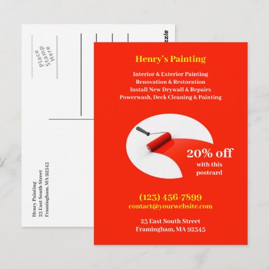 の絵を描はがき ポストカード (正面/裏面)