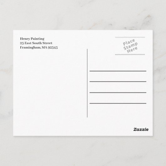 の絵を描はがき ポストカード (裏面)