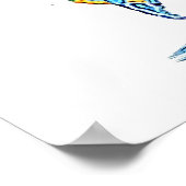 の絵を描スタイルカラー世界地図 ポスター (角)