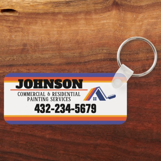 の絵を描商業及び住宅サービス キーホルダー (正面)