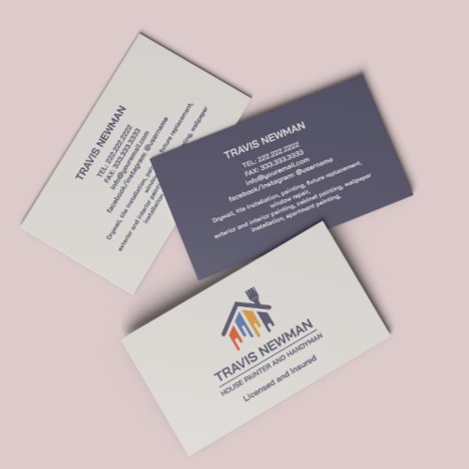 の絵を描工具大工の工具木工工具 名刺