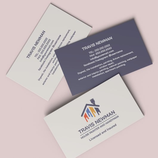 の絵を描工具大工の工具木工工具 名刺