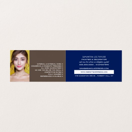 の絵を描機器、画家、デコレータの写真 名刺 (内部フラット)