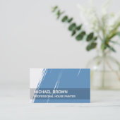 の絵を描画家QRブルー 名刺 (スタンド正面)