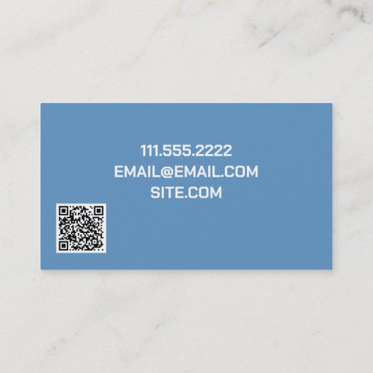 の絵を描画家QRブルー 名刺 (裏面)