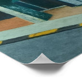 の絵を描緑の古いショップハウス ポスター (角)