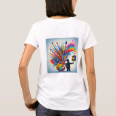 の絵を描虹のカラフルTシャツ Tシャツ (裏面)