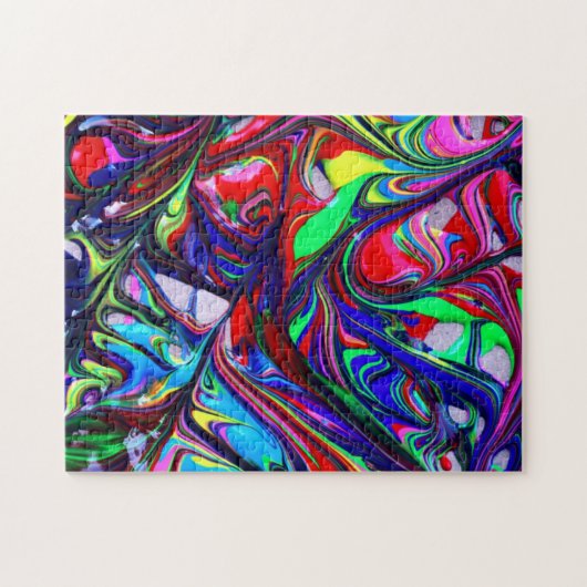 の絵を描虹の渦巻き絵を描複合パターン ジグソーパズル (横)