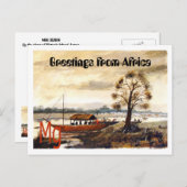 の絵を描7コピー、アフリカからの挨拶 ポストカード (正面/裏面)