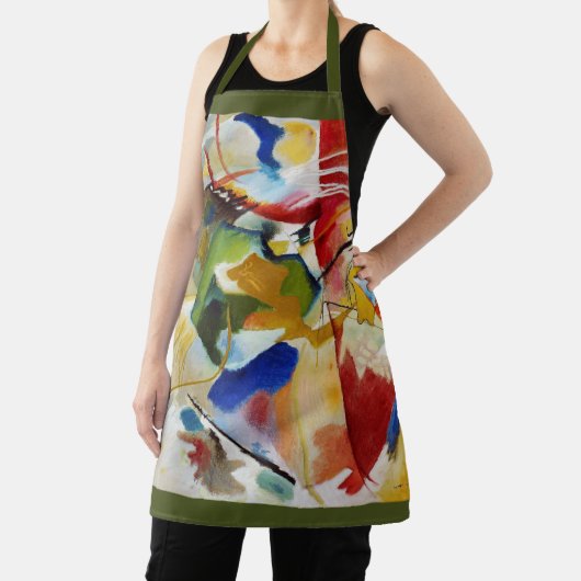 の絵画とグリーンセンターby Wassily Kandinsky エプロン (インサイチュ)