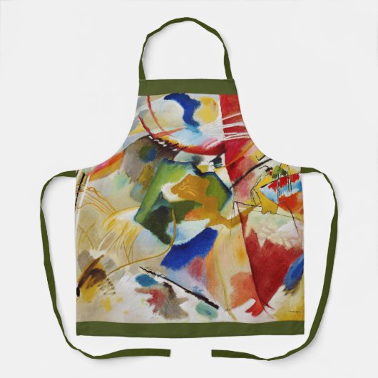 の絵画とグリーンセンターby Wassily Kandinsky エプロン (正面)
