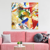の絵画とグリーンセンターby Wassily Kandinsky キャンバスプリント (インサイチュ (リビング))