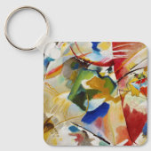 の絵画とグリーンセンターby Wassily Kandinsky キーホルダー (正面)