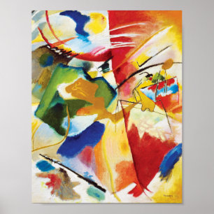 の絵画とグリーンセンターby Wassily Kandinsky ポスター
