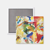 の絵画とグリーンセンターby Wassily Kandinsky マグネット (正面/裏面)