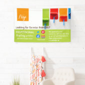 の絵画と飾のチラシ看板 横断幕 (インサイチュ)