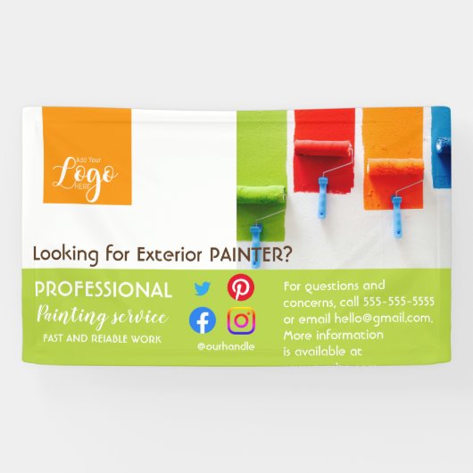 の絵画と飾のチラシ看板 横断幕 (横)