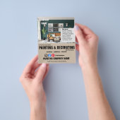 の絵画インテリア飾デザインのデコレータ チラシ (手)