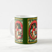 の絵画イースター卵レッドヴィンテージイースター コーヒーマグカップ (正面左)