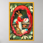 の絵画イースター卵レッドヴィンテージイースター ポスター (正面)