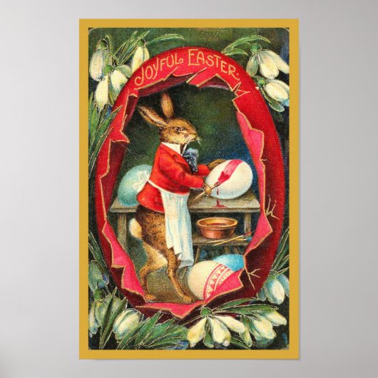 の絵画イースター卵レッドヴィンテージイースター ポスター (正面)