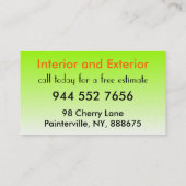 の絵画サービスの中小規模企業の専門家の修理 名刺 (裏面)