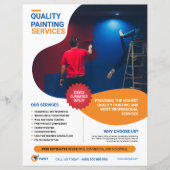 の絵画サービスフライヤーテンプレート (正面)