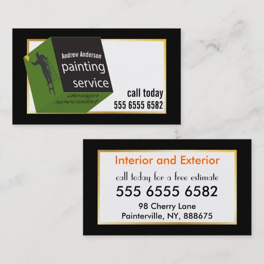 の絵画サービス予算カラフル値新しいキューブ 名刺 (正面/裏面)