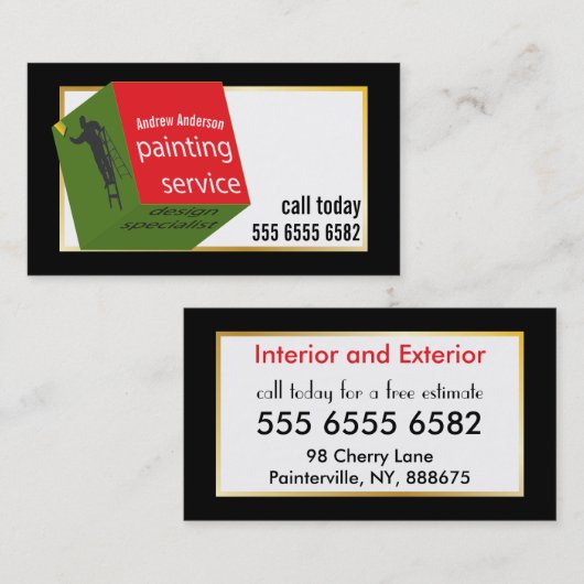 の絵画サービス予算値の新しカラフルいキューブ 名刺 (正面/裏面)