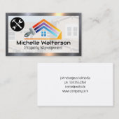 の絵画ハウスロゴ |ハンドツール |メタリック縁ど 名刺 (正面/裏面)