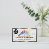 の絵画ハウスロゴ |ハンドツール |メタリック縁ど 名刺 (スタンド正面)