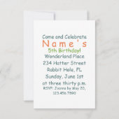 の絵画バラレッド – 招待状/ RSVP 招待状 (裏面)