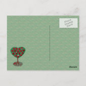 の絵画バラ赤葉書 ポストカード (裏面)