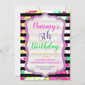 の絵画パーティの招待状，アートパーティー,招待状 招待状 (正面)