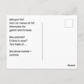 の絵画パーティーDIY自宅住所のお知らせ ポストカード (裏面)