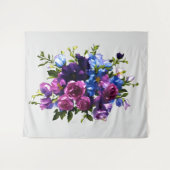 の絵画フローラスプレーの色の背景 タペストリー (正面(横))