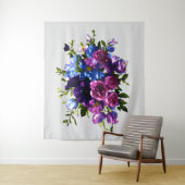 の絵画フローラスプレーの色の背景 タペストリー (インサイチュ)