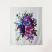 の絵画フローラスプレーの色の背景 タペストリー (正面)