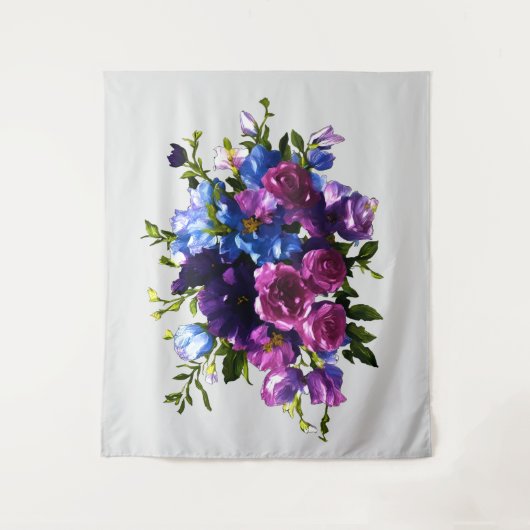 の絵画フローラスプレーの色の背景 タペストリー (正面)